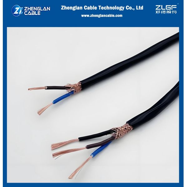 PVC Insulation Copper wire braided Shielding PVC sheath Shield Flexible Building Wire 3 cores 0.75sqmm