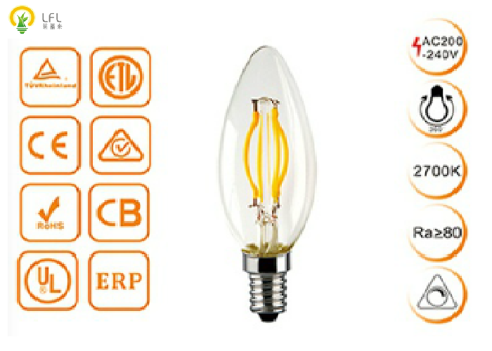 Изогнутые шарики свечи СИД нити покрыли порошок 2200К желтого зеленого цвета дневной