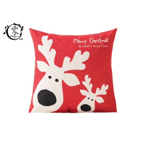 Merry Christmas Decorative Cushions Pillows Throw Cushion Case Home Decor Cotton Linen for Sofa