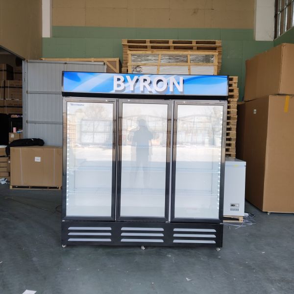 Glass Front Beverage Fridge 3 Doors Merchandiser Refrigerator