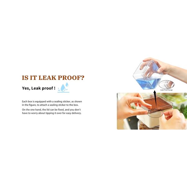 Square Clear Plastic Dessert Cups with Lids and Sporks&Stickers Disposable Parfait Cups with Lid,Tiramisu container with lid,Cupcake,Parfait,Pudding,Iced Cold Drinks,Fruits