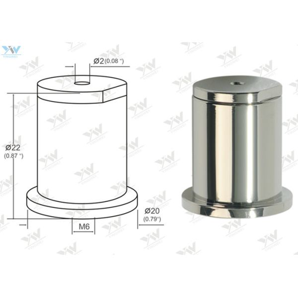 Diamètre de trou accrochant de câble du système Φ2.0 millimètre de nickel de