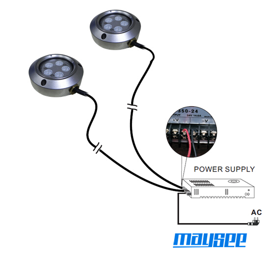5x3w Подводные светодиодные фары, лодка для бассейнов Синие Подводные лодки Освещение