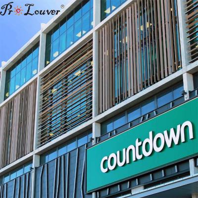 Aluminum Box Louver, Vertical Curtain Wall, Exterior Decoration Louver