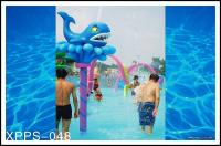 Kids / Adults Entertainment Whale Spray Park Equipment For 0.3 - 0.6m Water Depth for Water Park
