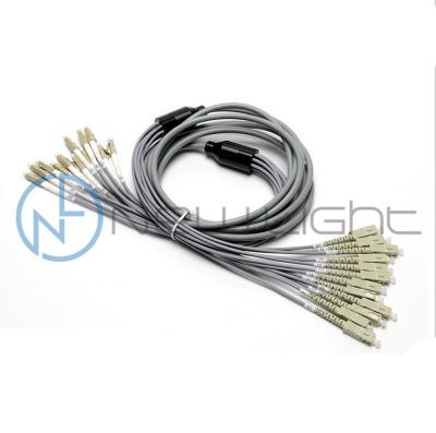 12F Fan Out Armoured Multimode Sc Lc Optical Fiber Patch Cord