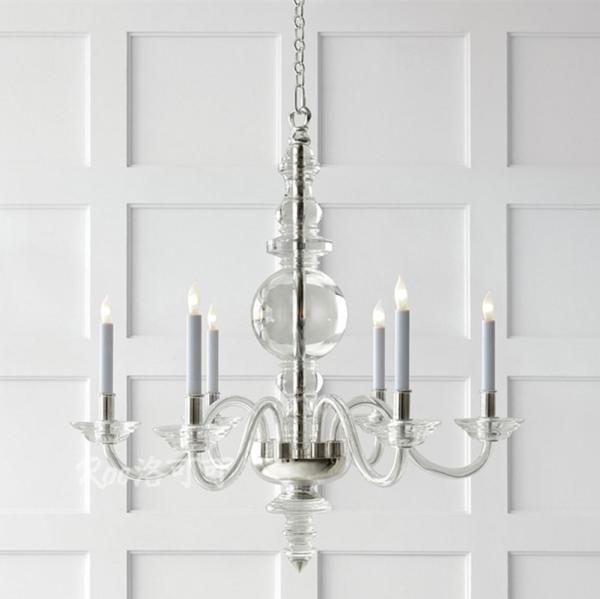 Modern minimalist light luxury fashion candle chandelier Nordic King George Round Chandelier(WH-MI-122)