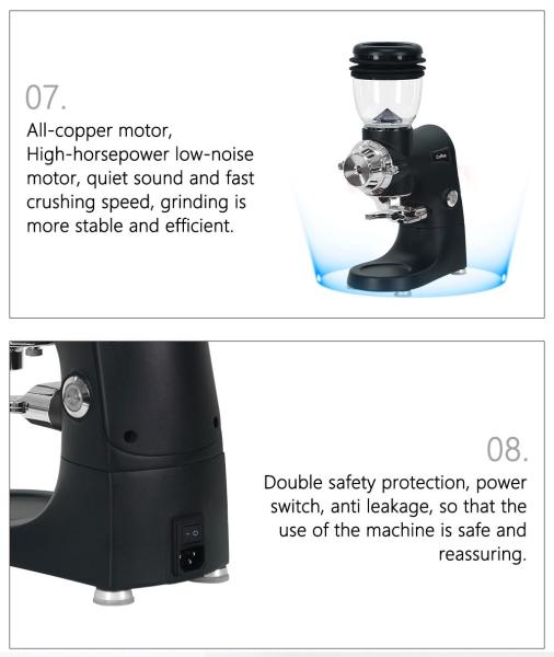 Máquina de café semiautomática de moagem comercial com moagem elétrica de café DF64