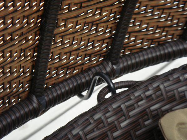 Indoor Office / Home Resin Wicker Daybed With Aluminium Frame