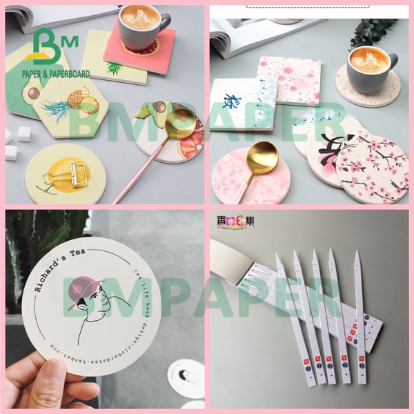 280gsm 300gsm Cup Coaster Board Super Absorb Liquid Performance