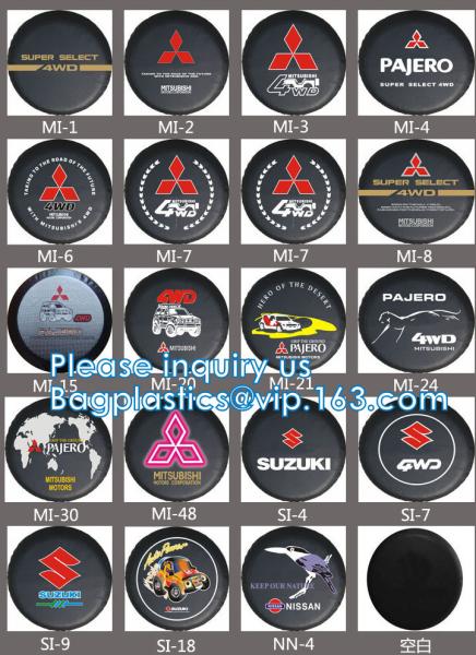 Custom Car Wheel Spare Wheel Cover Tyre, Spare Tire Cover, PVC, PU, Oxford, Nylon, Pajero Spare Tire Cover