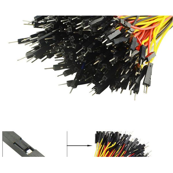 Male to Male Female to Female 2.54mm 1 Pin Dupont Connector Solderless Breadboard Jumper Wire for Arduino