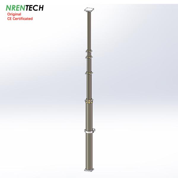 18m-400kg heavy duty payloads non-lockable pneumatic telescopic mast for telescopic antenna