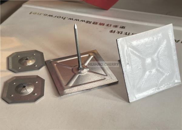 Rockwool Insulation Fixing Self Adhesive Insulation Stick Pins 12Gauge 1-1/2 With square lock washer