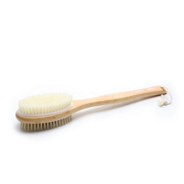 Abeis Sisal Vegan Fibra de Cisne Bristle Seca Escova de Banho de Escova de Escovação para Esfoliação e Massagem