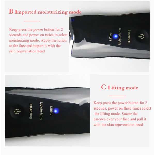 Slim Multifunction Beauty Device , Shovel Peeling Ultrasonic Skin Scrubber