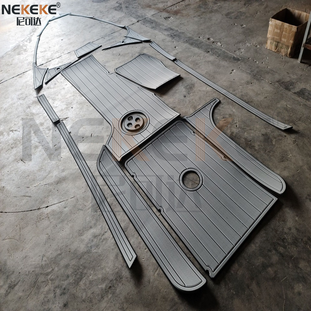 2010-2014 Malibu 21 VLX Cockpit Deck Mat 6mm EVA Faux Teak Marine Flooring Replacement Pad