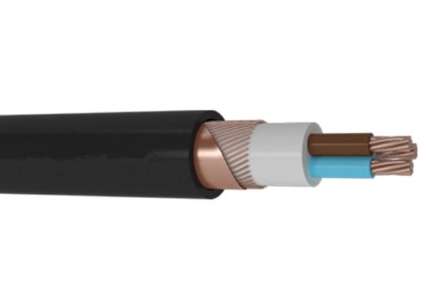 Nycy 3 Cores Polyvinyl Chloride Cable Insulated / Double Sheathed Round Type With Concentric Conductor