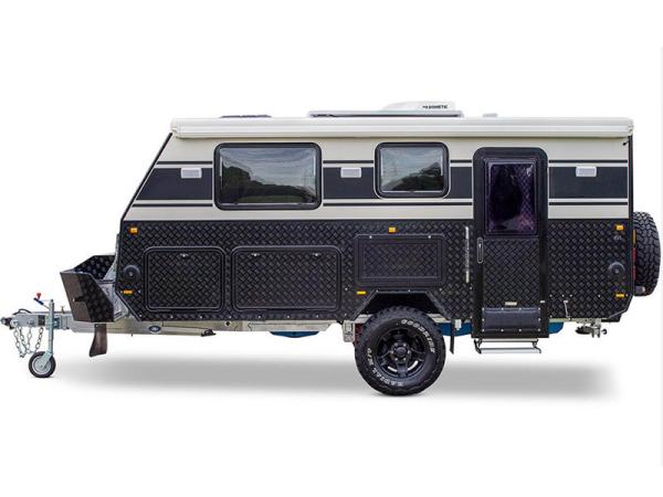 Petites remorques de voyage légères récréatives remorque de camping-car pour 4 personnes multifonctionnelle