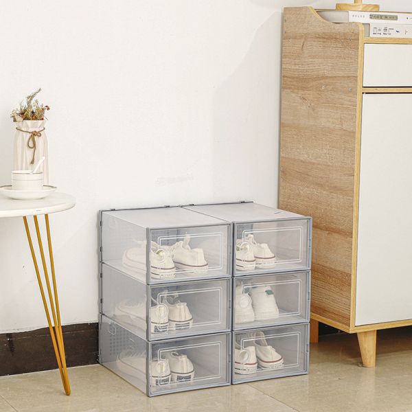 Customized Eco Friendly Transparent Shoe Box with Wax Coating and Blank Finishing