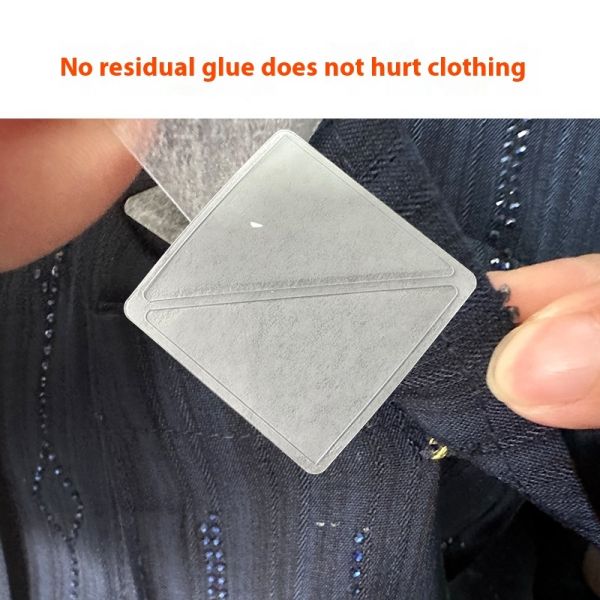 PVC Shirt Polo Collar Shaping Stickers No Crease No Curl Invisible Fixing V-Neck Shaping Labels