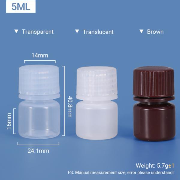 5ml-1L Sterilized Screw Cap Reagent Bottle Plastic Vial For Lab Chemical