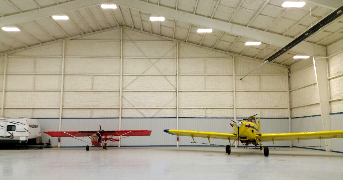 Large span space galvanized H-shaped steel structure aircraft hangar building