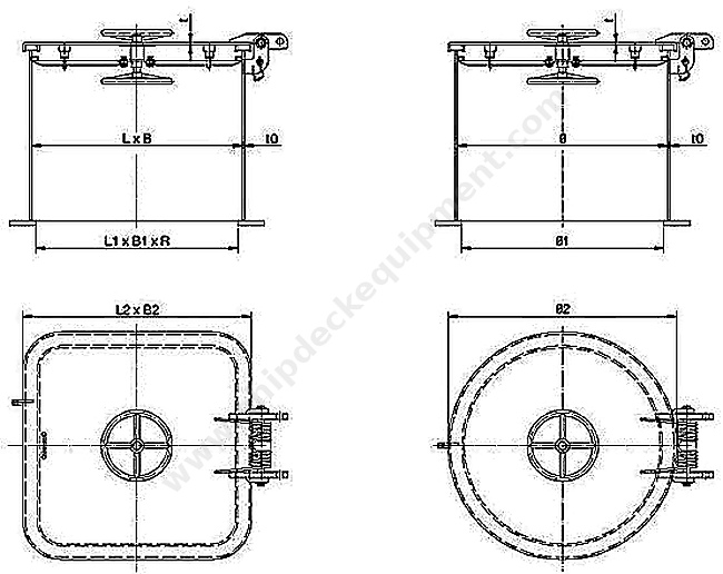 Quick-Action Weathertight Steel Hatch Cover | CB/T 3728 Type C for Ship Deck Access