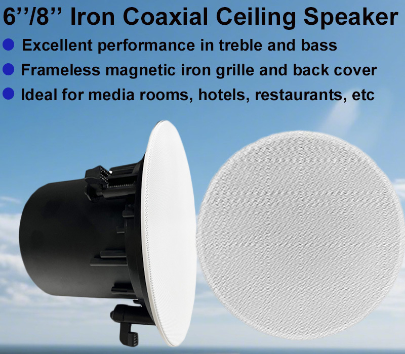 5W-40W 8 In Ceiling Speakers 100V 70V 8 Ohm Ceiling Speakers