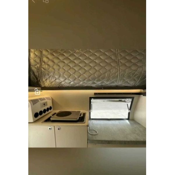 Off-road Overland Camping Pod Aviation Aluminum Pop-up Pickup Camper with Electric Lift Roof Tent Rip-stop Canvas