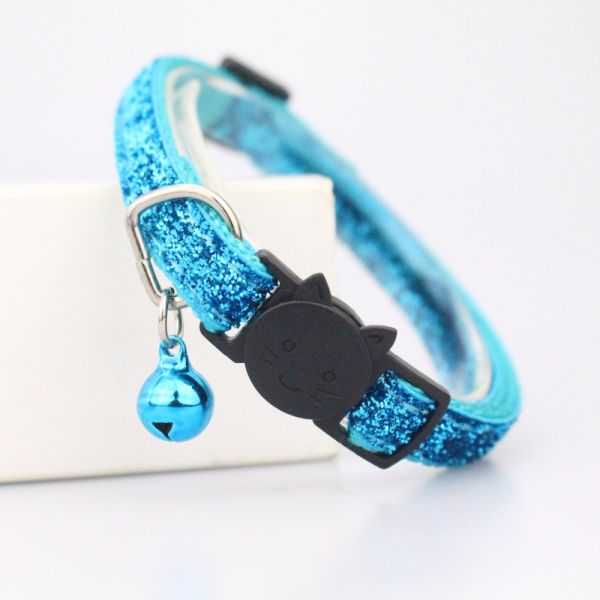 Fashion Safety Buckle Breakaway Cat Collar , Outdoor Cat Collar With Bell