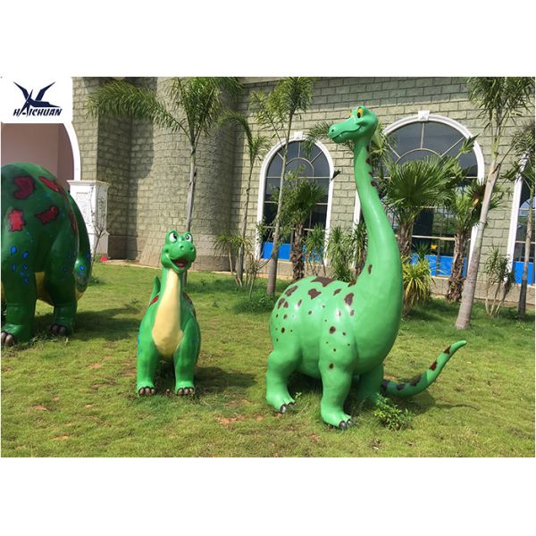 Lifelike Dinosaur Large Fiberglass Statues , Large Outdoor Animal Sculptures 