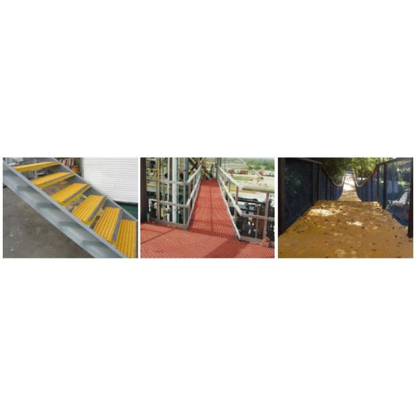 50x50 Yellow Walkway Frp Molded Grating Panels
