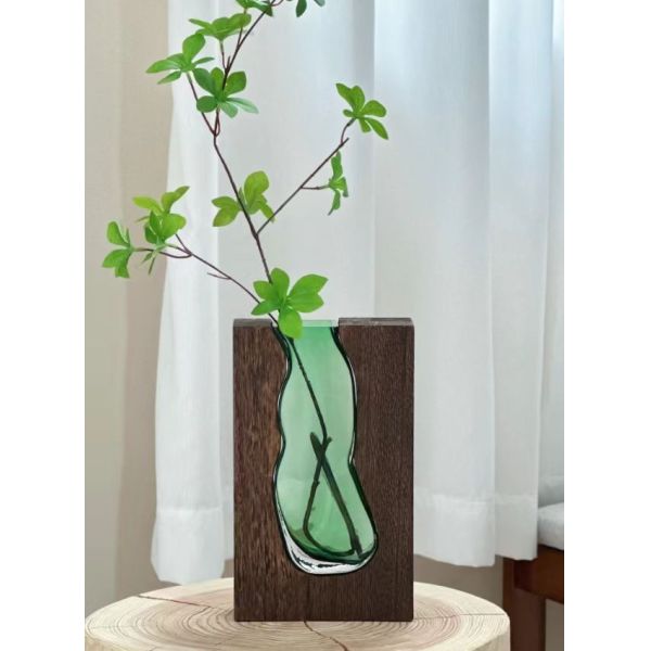 Retro White Square Ceramic Vase for Minimalistic Home Decor in Nordic Rustic Boho Style