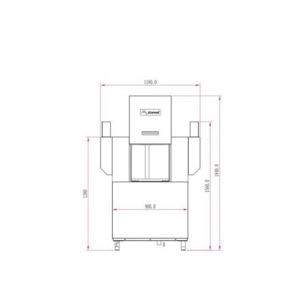 High Efficiency 50Hz 3PH Industrial Restaurant Dishwasher