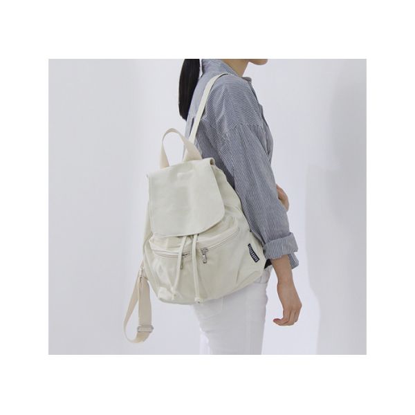 Korean Style Fashion Cotton Canvas Daypack School Sports Backpacks For Girls Boys