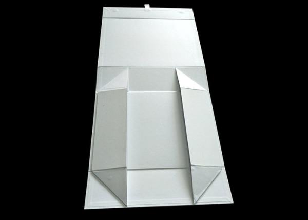 White Cardboard Folding Gift Boxes , Gift Box With Lid For Hair Extension Storage