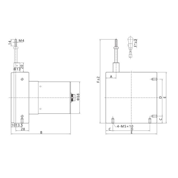 NS-WY10 Series High Accuracy Motion Detector Shock Resistance Pull Wire Displacement Sensor 20mA