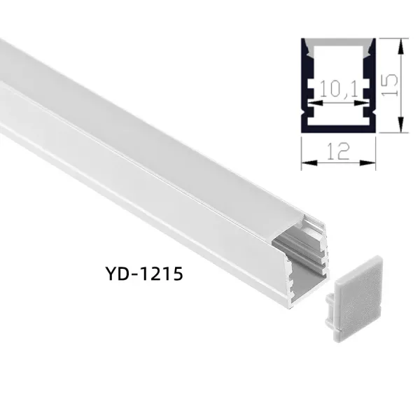 12*15mm Small and Oblong LED Aluminum Extrusion Surface Mounted LED Profile with 6063 T3-T8 Alloy and Anodized Finish
