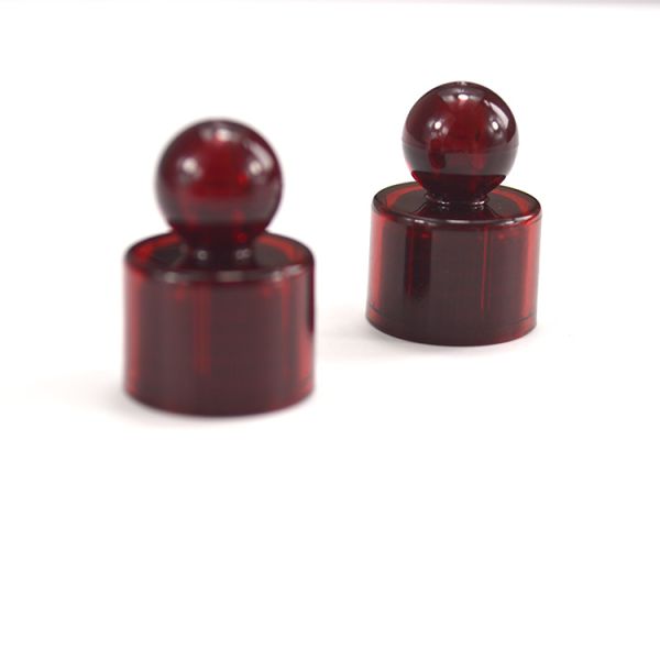 Récipient en plastique pour parfum cosmétique en rouge avec couvercle à vis de 12 mm