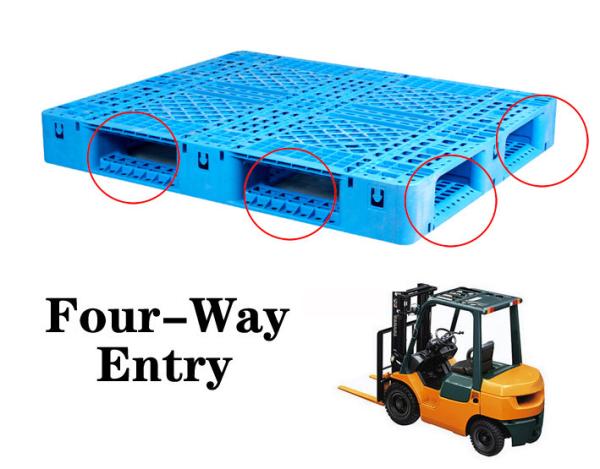 Plastic Pallet Heavy Duty Stackable Warehouse Four-Way Forklift Entry Sustainability