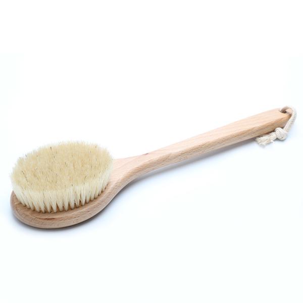 Beech Wood Sisal Bristles Exfoliating Dry Brush For Dry Skin Cleansing