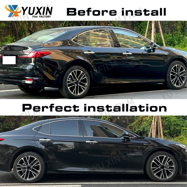 1mil Dyed Film 99%UV Solar Window Film Car Tint Dark Charcoal 5%/15%/35%/50%VLT Self-Adhesive Window Tint