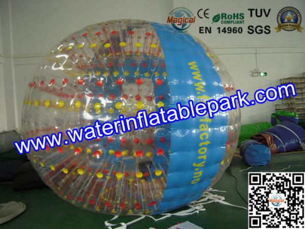 Rolling Human Zorb Ball Rental For Inflatable Aqua Park , Water Polo Ball