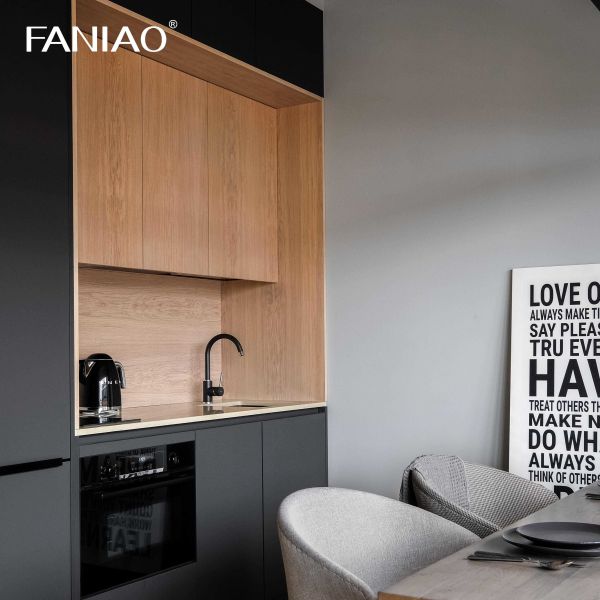 Кухонный столик с шкафом Мини-отель Апартамент Кухня Модульные меламинные кухонные шкафы