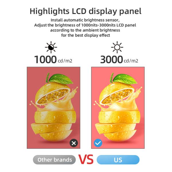 TFT 55in Outdoor Digital Advertising Board 1920x1080 Waterproof Information Kiosk