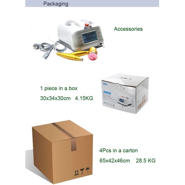 40C To 55C 2 Handles Laser Pain Relief Machine GaAlAs Semiconductor