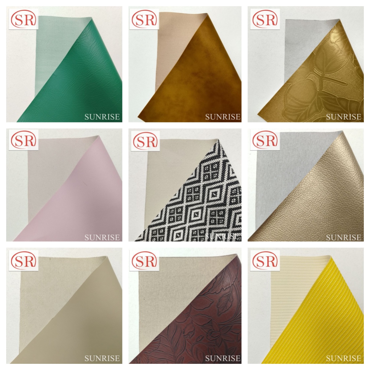 Faux Leather Fabric PU Leather Fabric Knitted Process for Shoe Leather Fabric