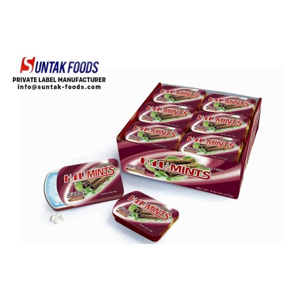 Cinnamon Flavor Sugar Free Lozenges For Dry Mouth Slide Tin Box