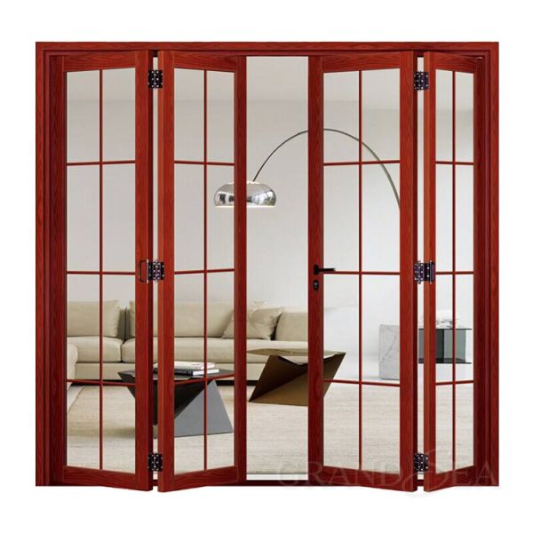 Grandsea Hot Sale Aluminum Sectional Design Glass Folding Doors for Houses